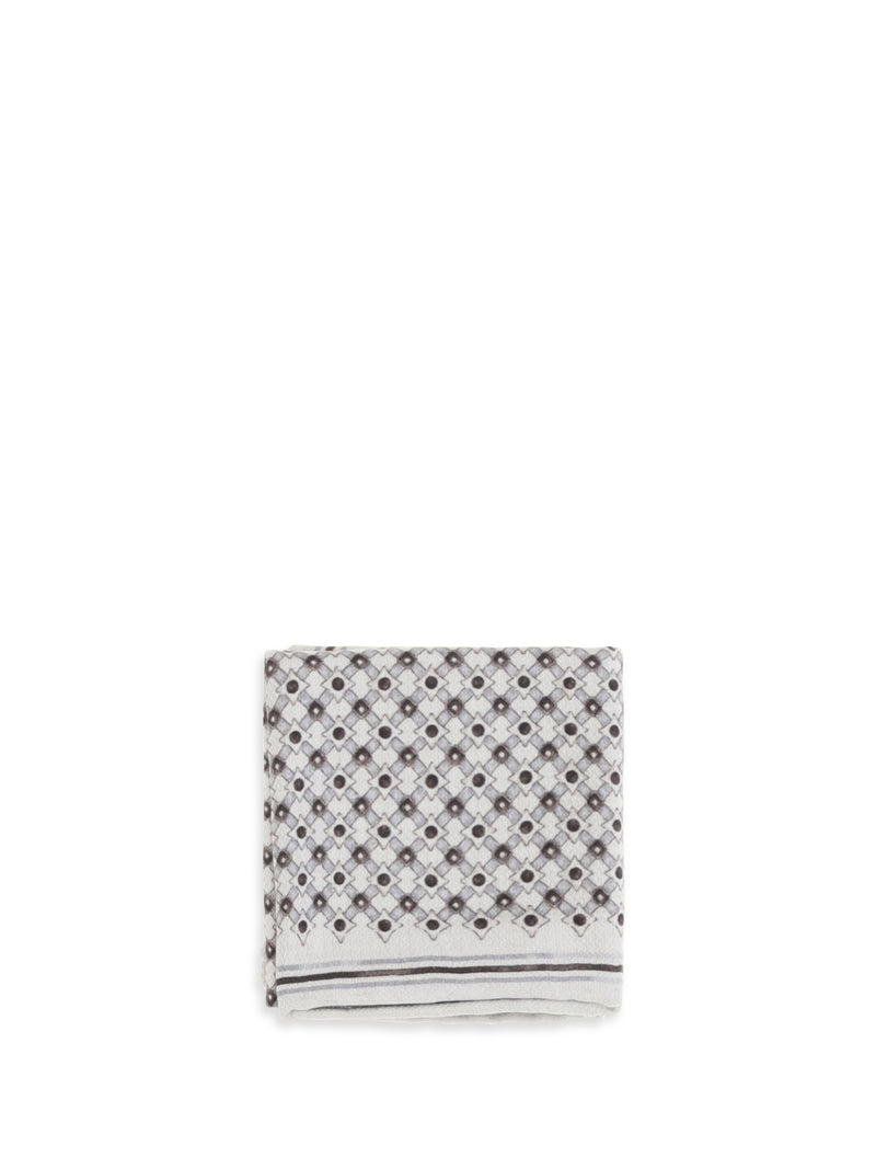 Brunello Cucinelli Brunello Cucinelli Silk Pochette With Geometric Pattern - World Class Fashion