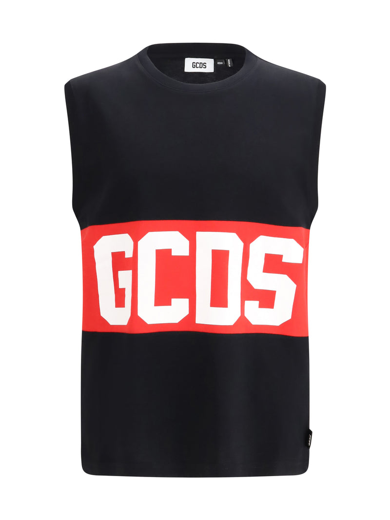 Gcds Gcds Tank Top With Logo Band Black/Red - World Class Fashion