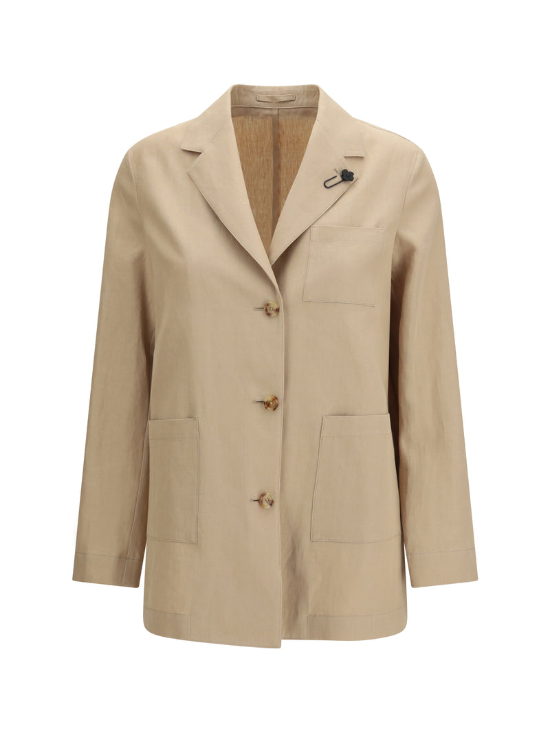 Lardini Lardini Single-breasted Wool and Cotton Jacket 250 - World Class Fashion