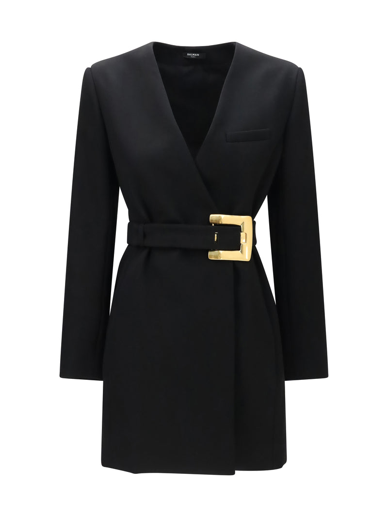 Balmain Balmain Blazer Grain De Poudre Negro Mujer - World Class Fashion