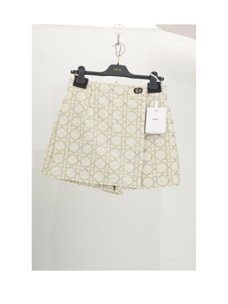 Dior Dior DB-Tweed Cannage Shorts Blancas Mujer - World Class Fashion