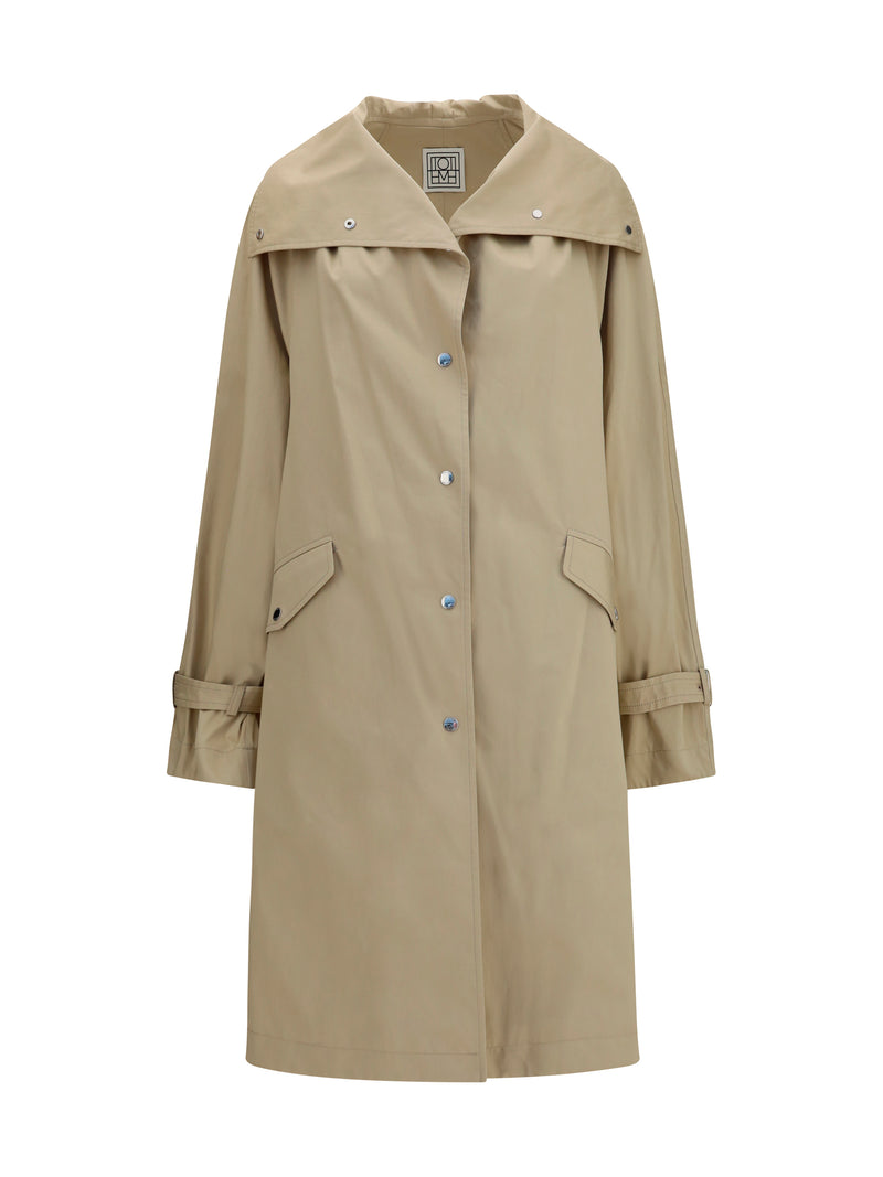 Toteme Toteme Oversized Cotton Trench Beige - World Class Fashion