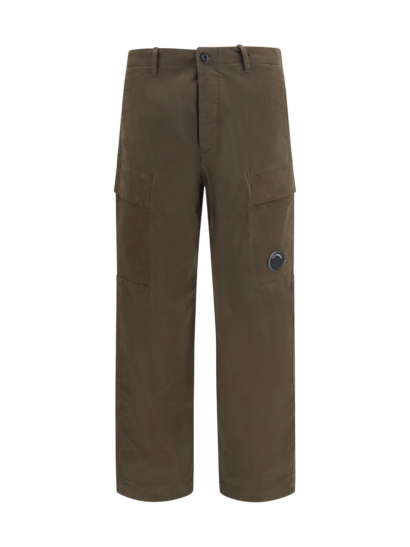 C.P. Company C.P. Company Stretch Cotton Satin Cargo Pants Ivy Green - World Class Fashion