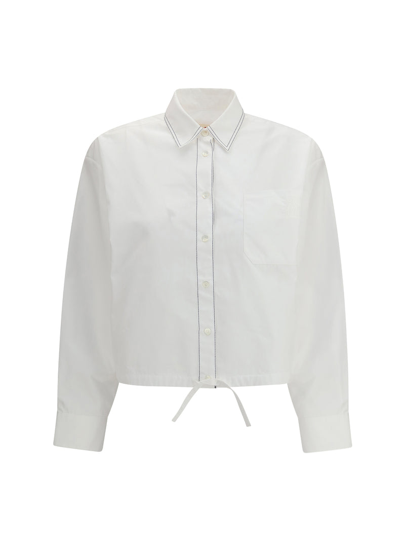 Marni Marni Cropped Long-sleeve Shirt Lily White - World Class Fashion