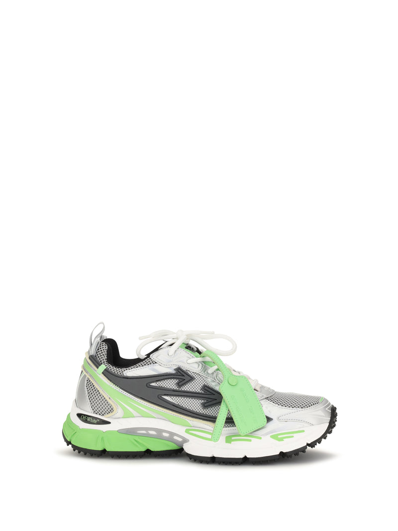 Off-white Off-white Be Right Back Sneakers Grey/Neon Green - World Class Fashion