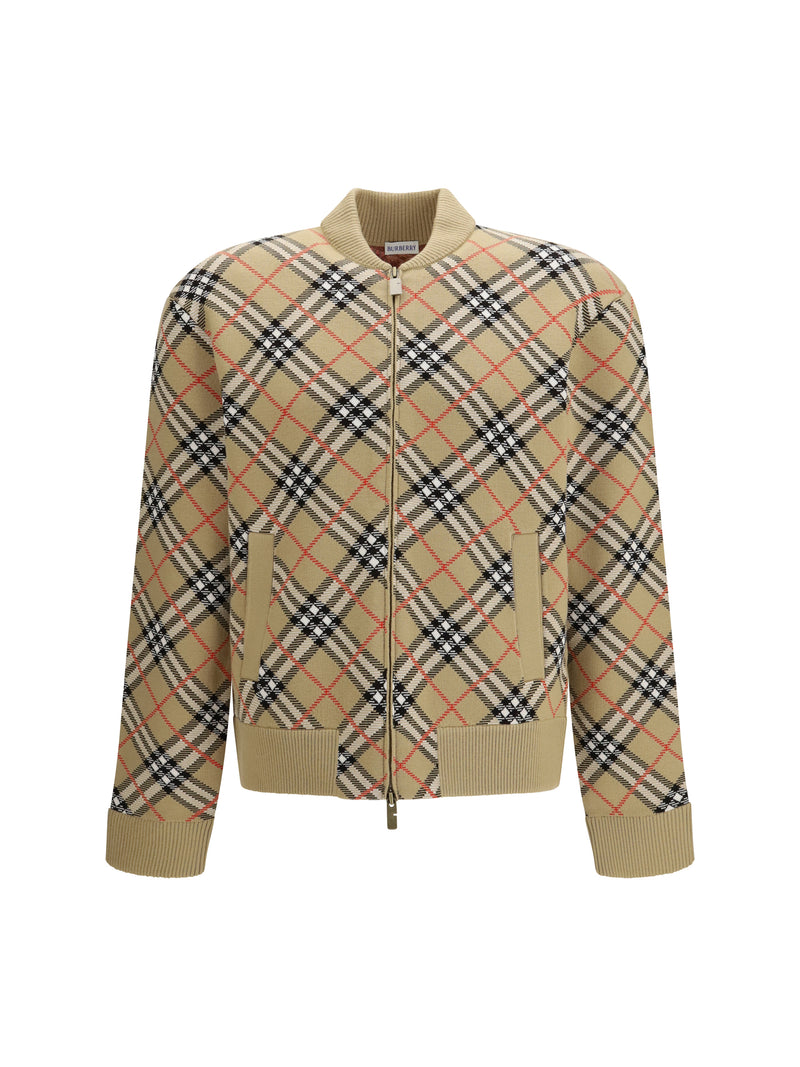 Burberry Burberry Vintage Check Zip Cardigan Sand IP Check - World Class Fashion