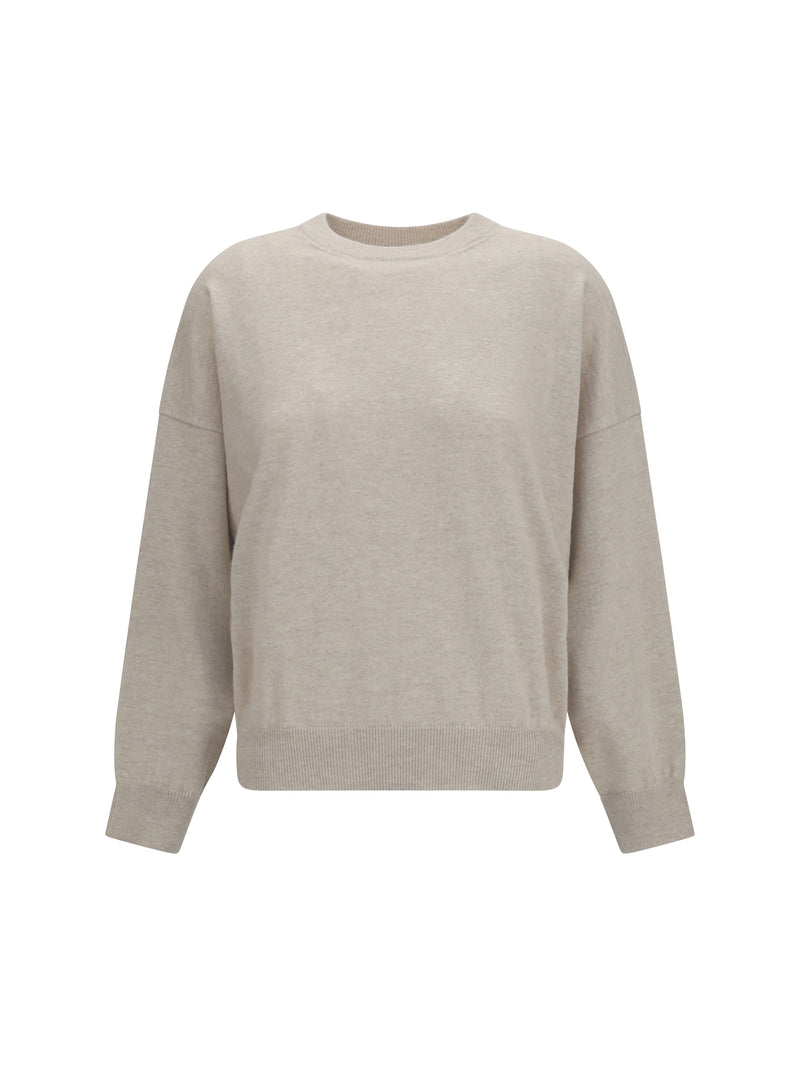 Brunello Cucinelli Brunello Cucinelli Cashmere Sweater Monili Chain Beige - World Class Fashion