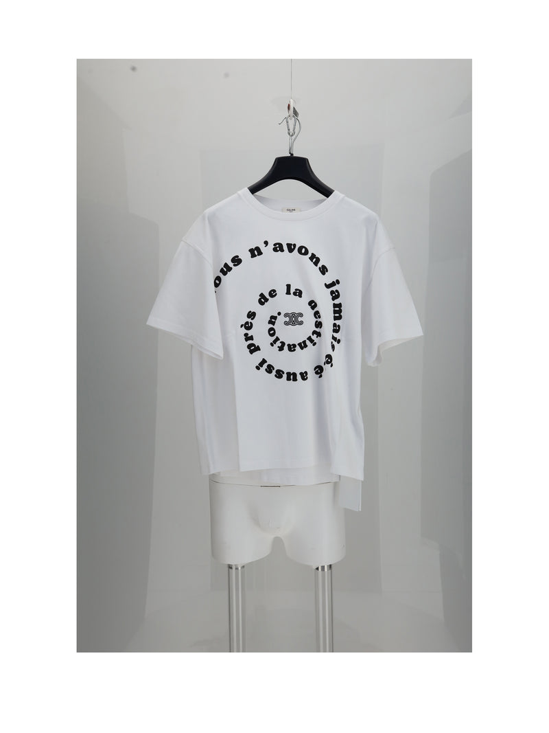 Celine Celine Small Fit T-shirt Optic White/Black - World Class Fashion