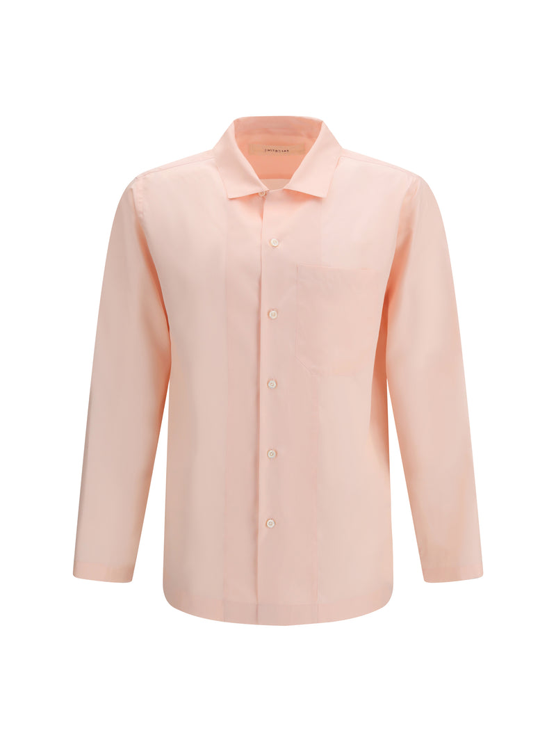 Umit Benan Umit Benan Havana Silk Shirt Pastel Pink - World Class Fashion