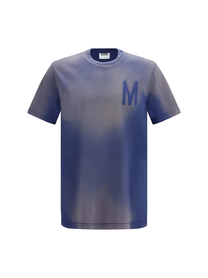 Moschino Moschino Organic Cotton Jersey T-shirt Fantasia Blu - World Class Fashion