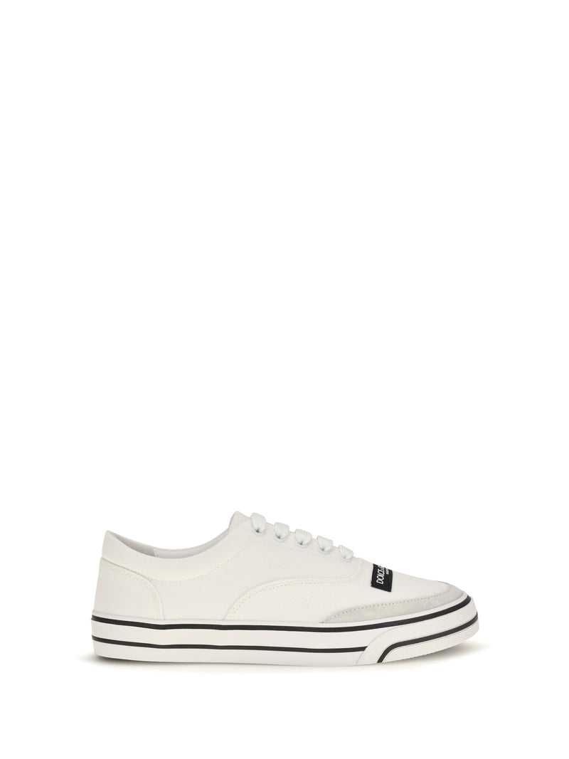 Dolce & Gabbana Dolce & Gabbana Sailing Canvas Sneakers Cream - World Class Fashion