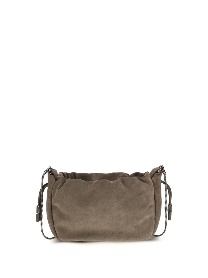 Brunello Cucinelli Brunello Cucinelli Suede Shoulder Bag Taiga - World Class Fashion