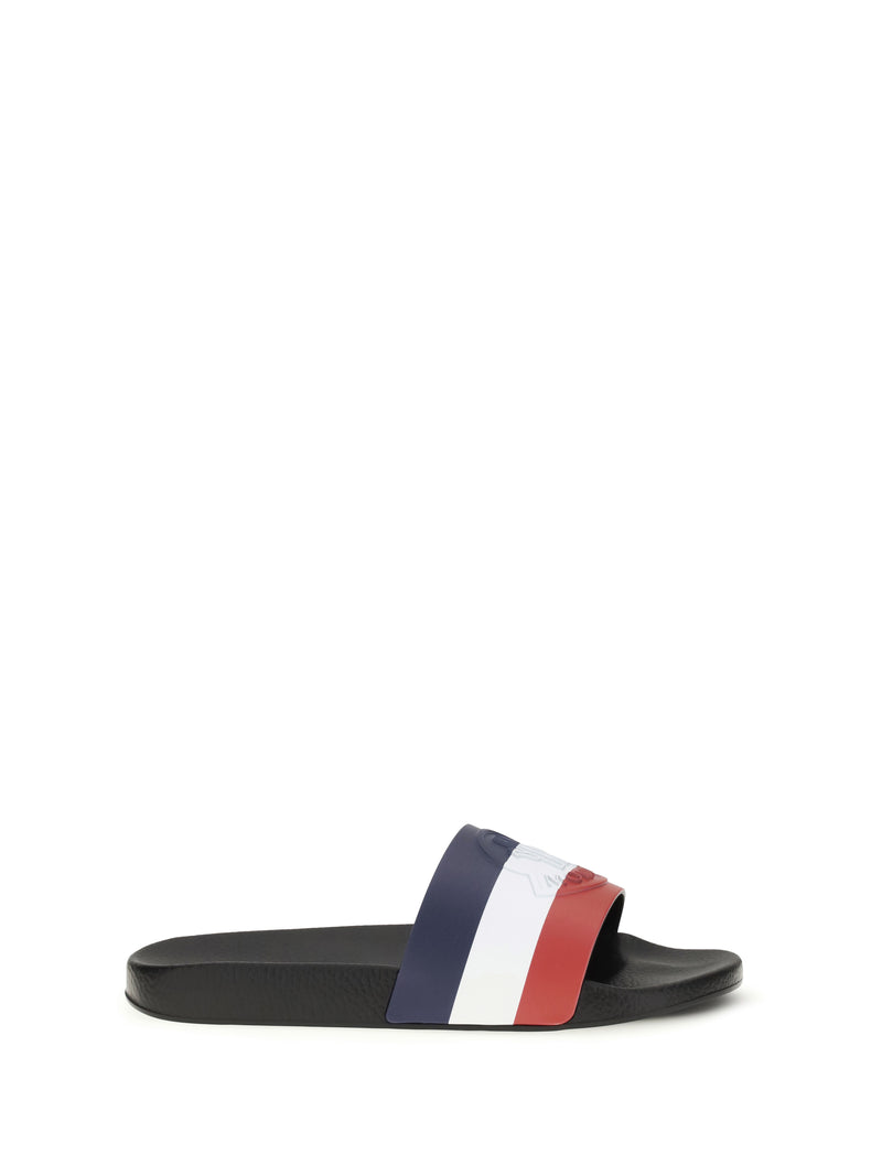 Moncler Moncler Basile Rubber Slippers Charcoal - World Class Fashion