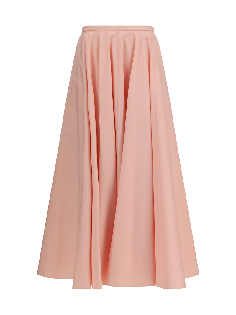 Givenchy Givenchy Long Circular Skirt Silk Pink - World Class Fashion