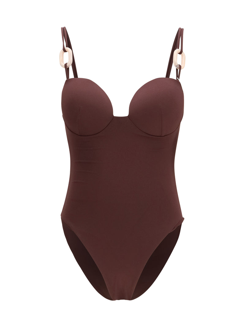 Magda Butrym Magda Butrym Stretch Nylon One-piece Swimsuit Bordeaux - World Class Fashion