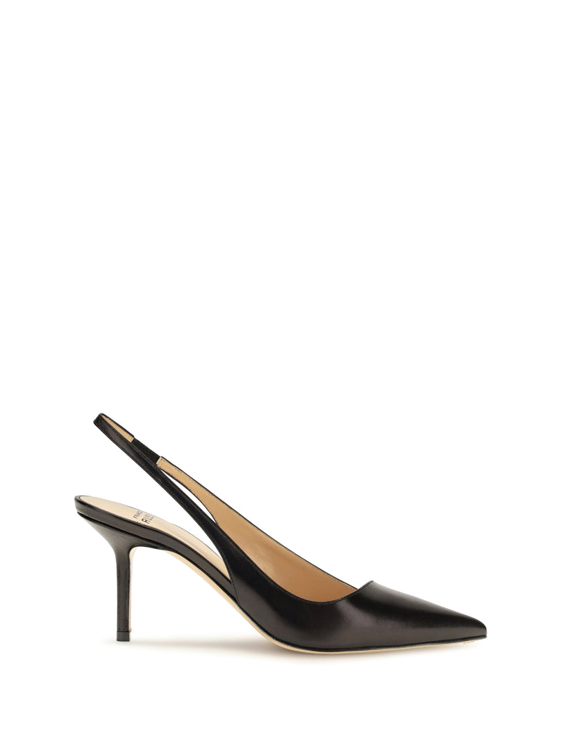 Francesco Russo Francesco Russo Asymmetric Slingback Pumps Black - World Class Fashion