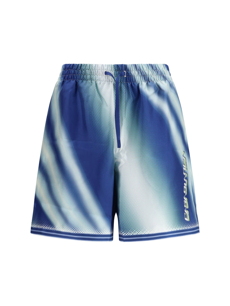 Casablanca Casablanca Silk Flaming Shorts Flaming Tennis Ball - World Class Fashion