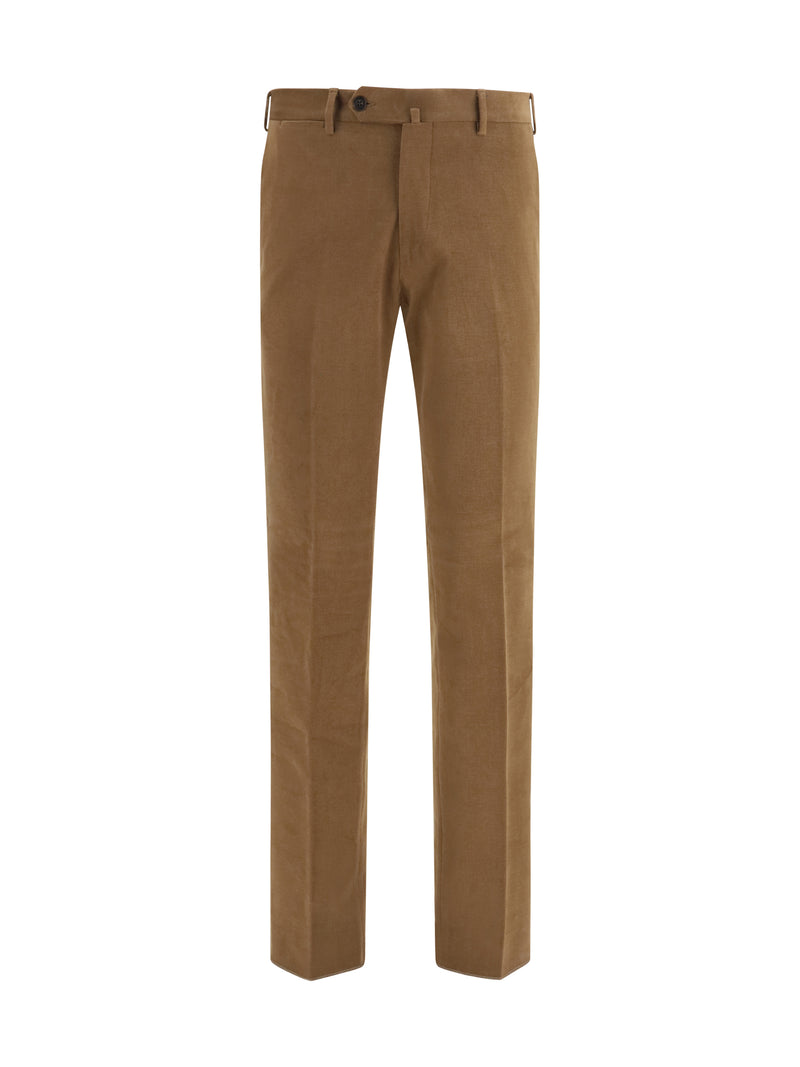 Germano Germano Tailored Corduroy Pants Beige - World Class Fashion