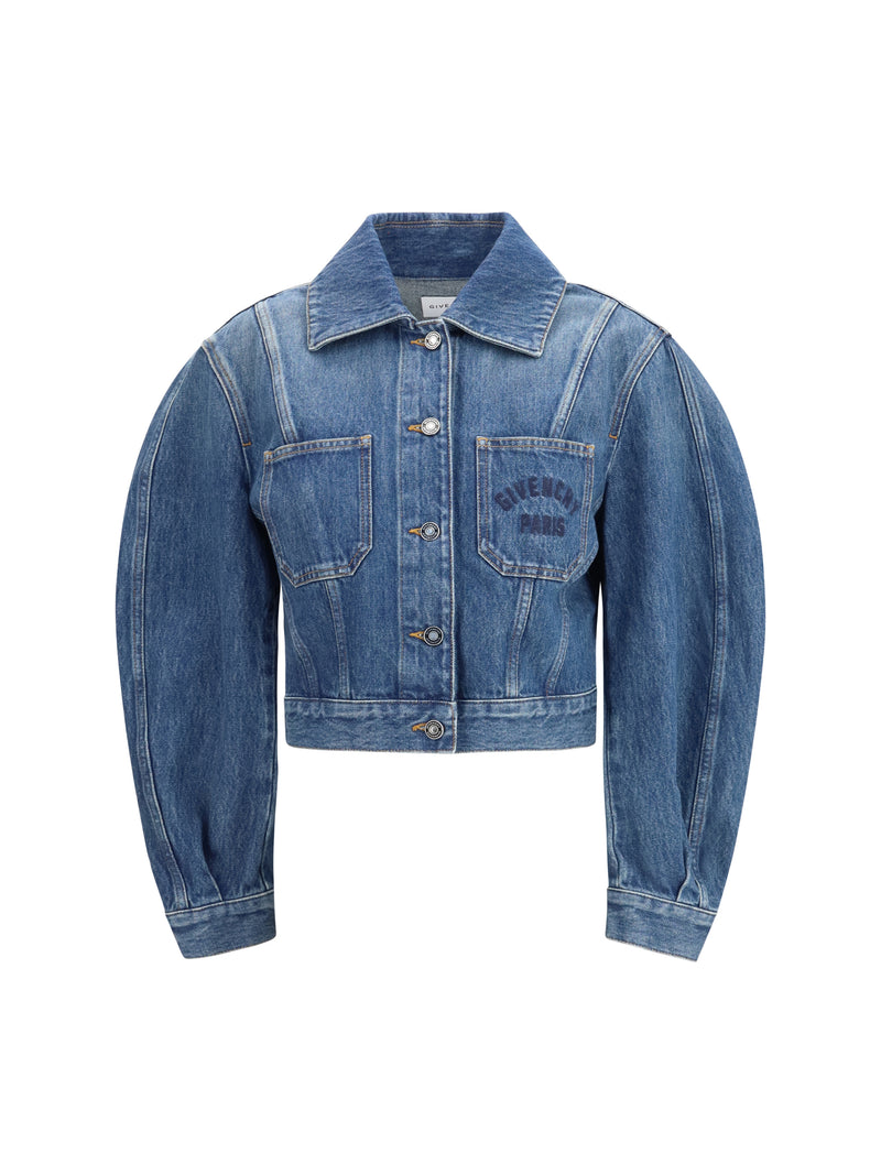 Givenchy Givenchy Denim Crop Jacket Medium Blue - World Class Fashion
