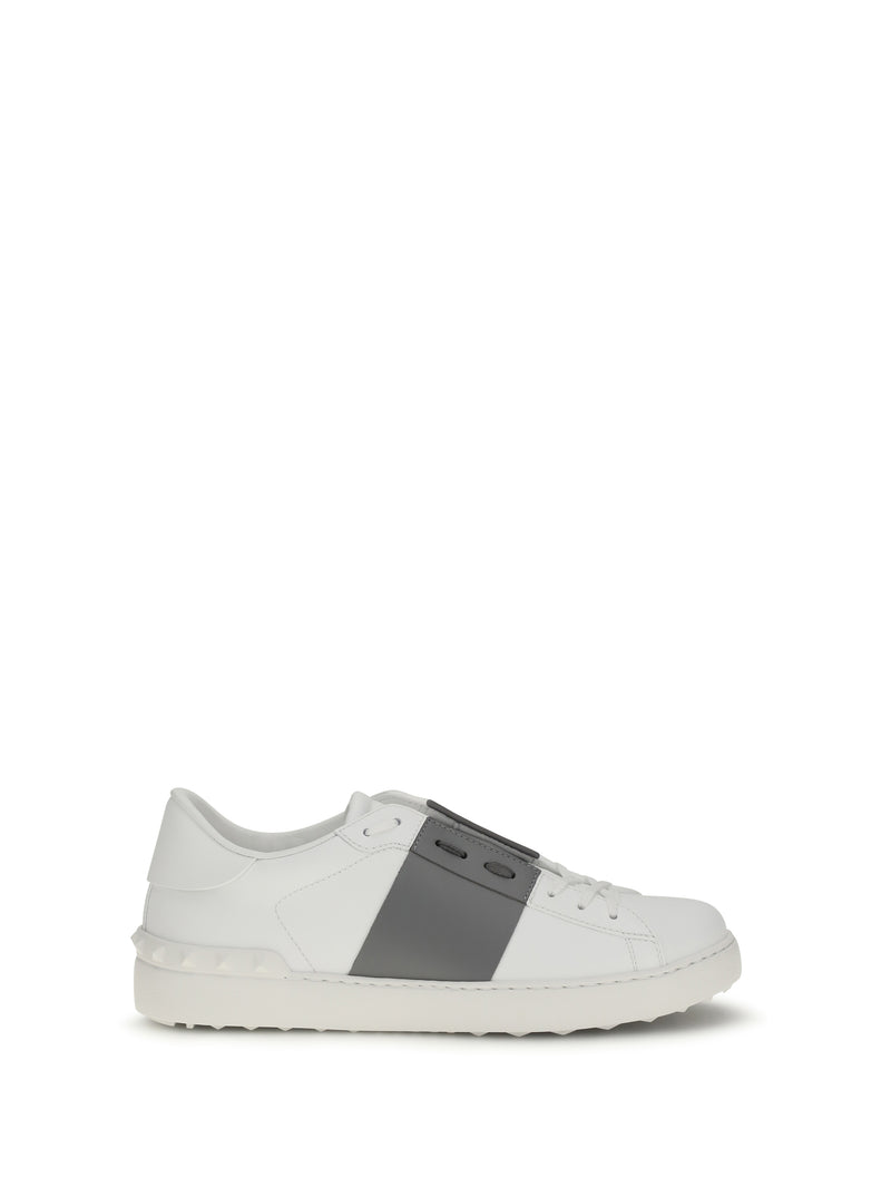 Valentino Garavani Valentino Garavani Open Sneakers Bianco/Dark Steel - World Class Fashion