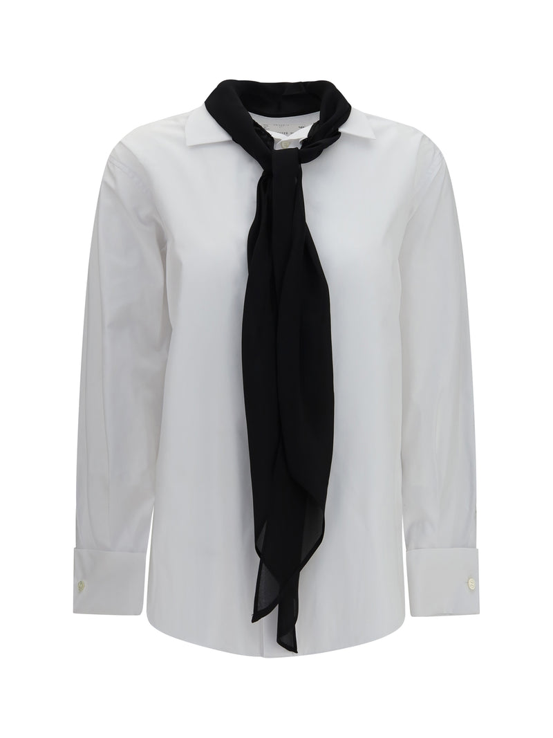 Sacai Sacai Cotton Poplin Scarf Shirt Off White - World Class Fashion