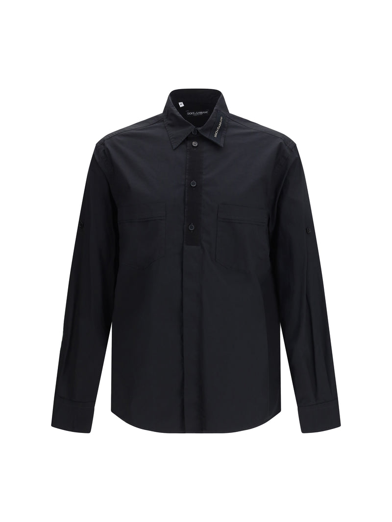 Dolce & Gabbana Dolce & Gabbana Cotton Shirt With Pockets Black - World Class Fashion