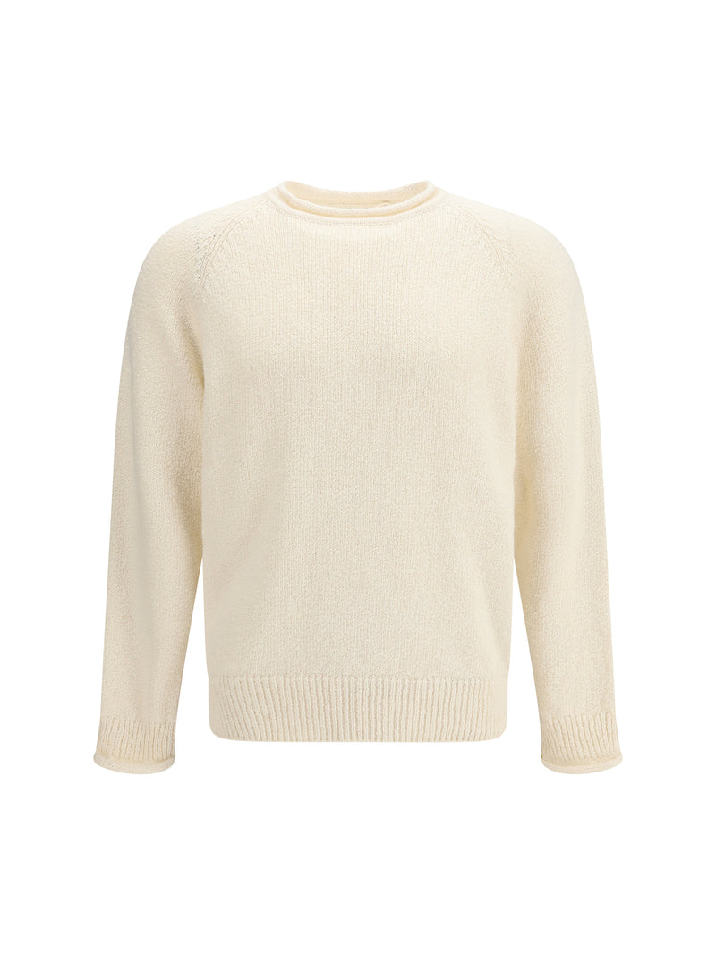 Umit Benan Umit Benan Ralph Crewneck Cotton Sweater Milk - World Class Fashion
