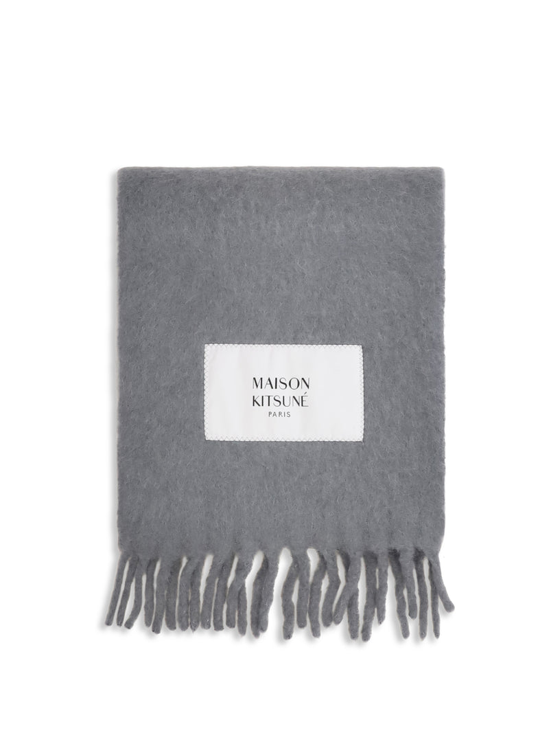 Maison Kitsuné Maison Kitsuné Gradient-effect Alpaca Scarf Cloud Grey - World Class Fashion