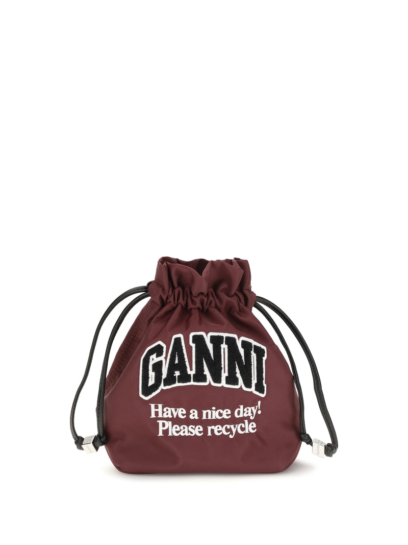 Ganni Ganni Nylon Pouch Windsor Wine - World Class Fashion