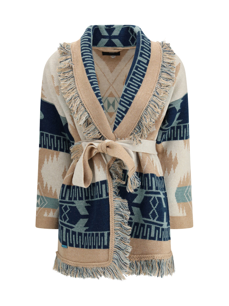 Alanui Alanui Icon Jacquard Cardigan Chalk Sand - World Class Fashion