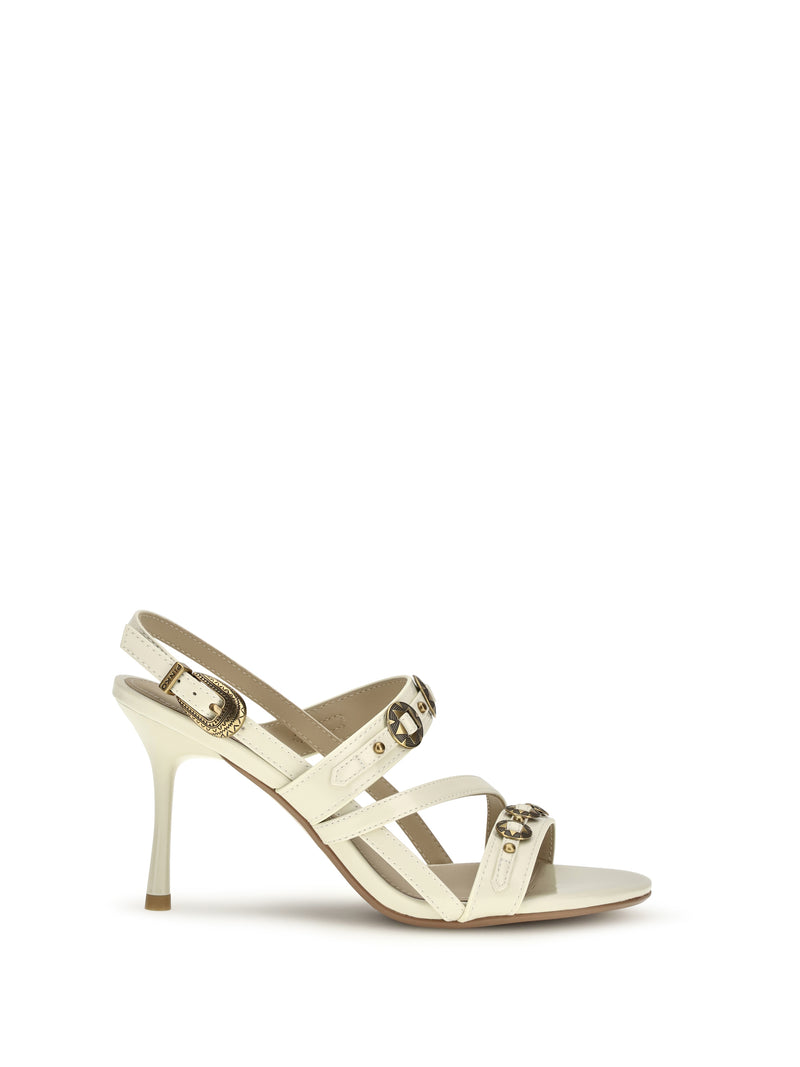 Pinko Pinko Leather Vanda Sandals Yogurt - World Class Fashion