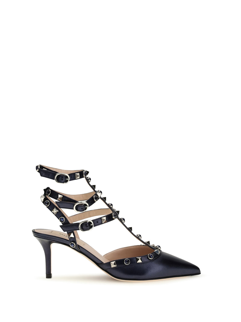 Valentino Garavani Valentino Garavani Rockstud Pumps Purplish Navy - World Class Fashion