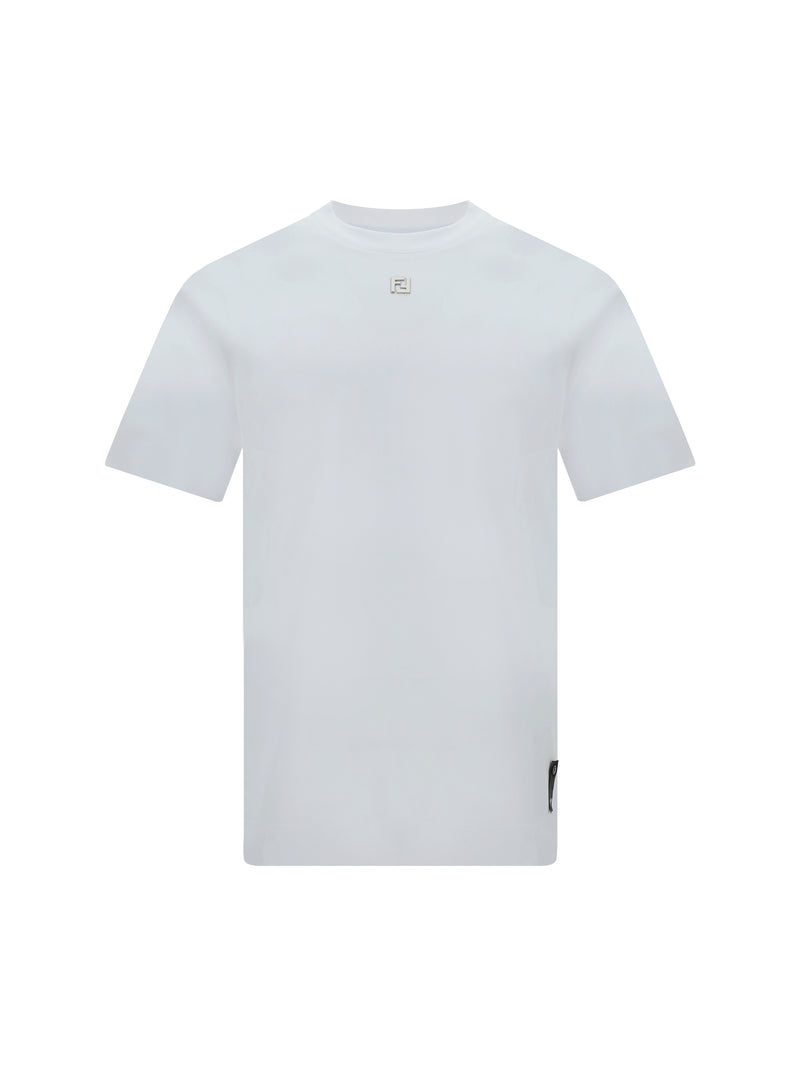 Fendi Fendi FF Logo Cotton T-Shirt Bianco Men - World Class Fashion