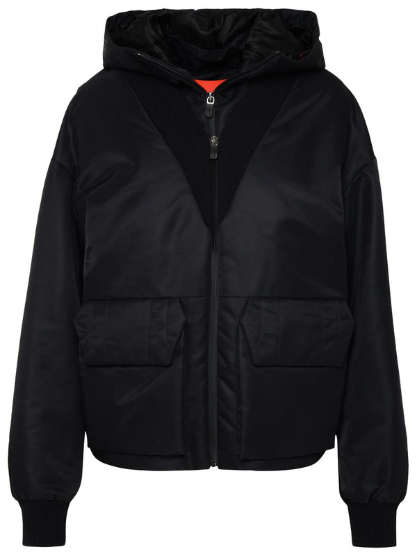 Ferrari Black Nylon Bomber Jacket