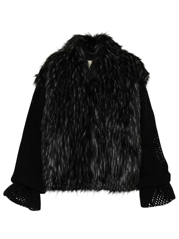 Tu LizÈ Grey Polyester Eco Fur Jacket