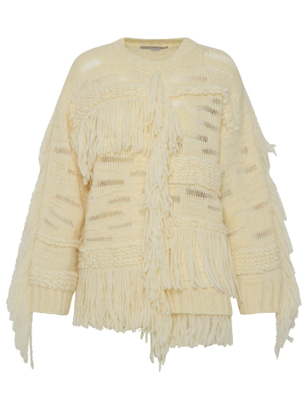 Stella Mccartney White Alpaca Blend Airy Sweater