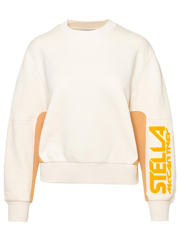 Stella Mccartney Cream Cotton Logo Sweatshirt