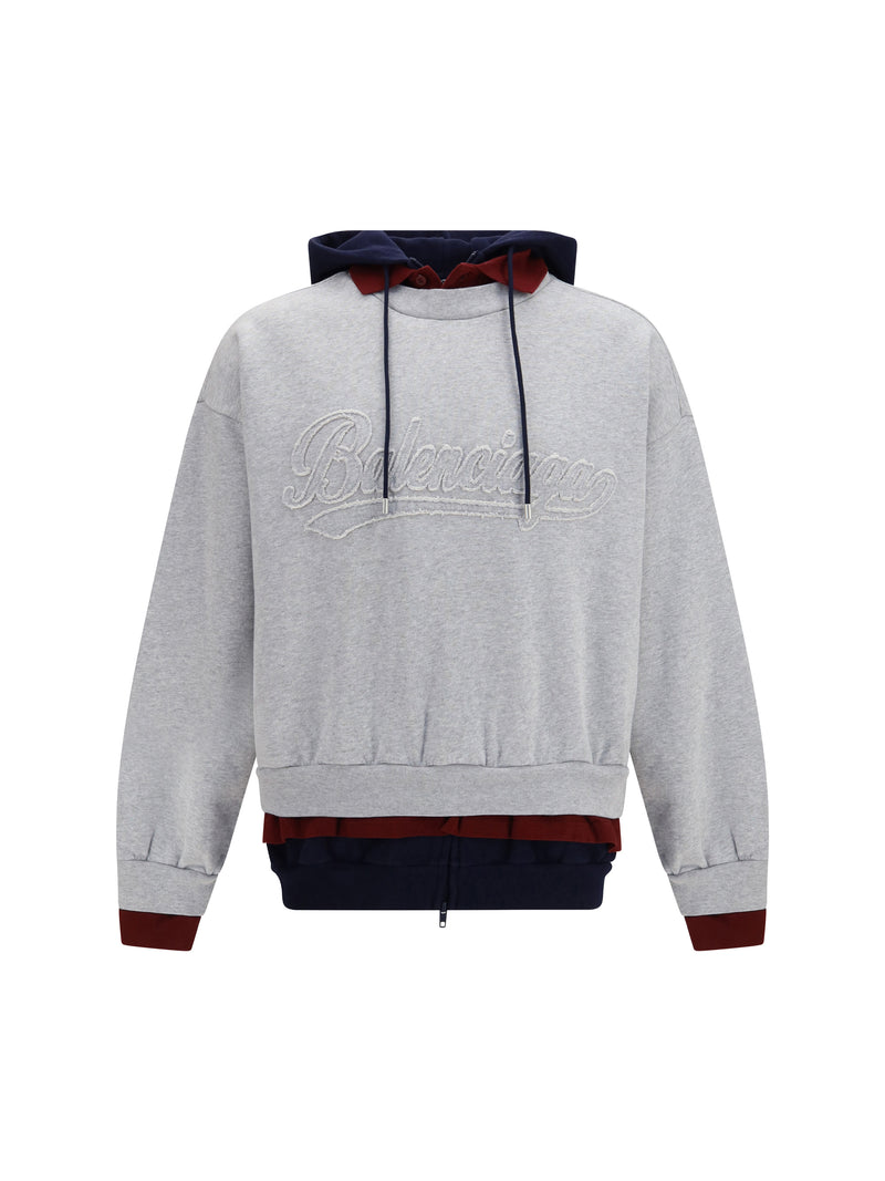 Balenciaga Balenciaga Three-layer Hoodie Heather Grey - World Class Fashion