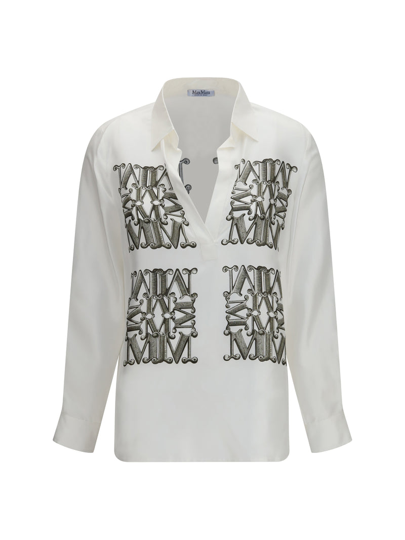 Max Mara Max Mara Printed Silk Twill Shirt - World Class Fashion