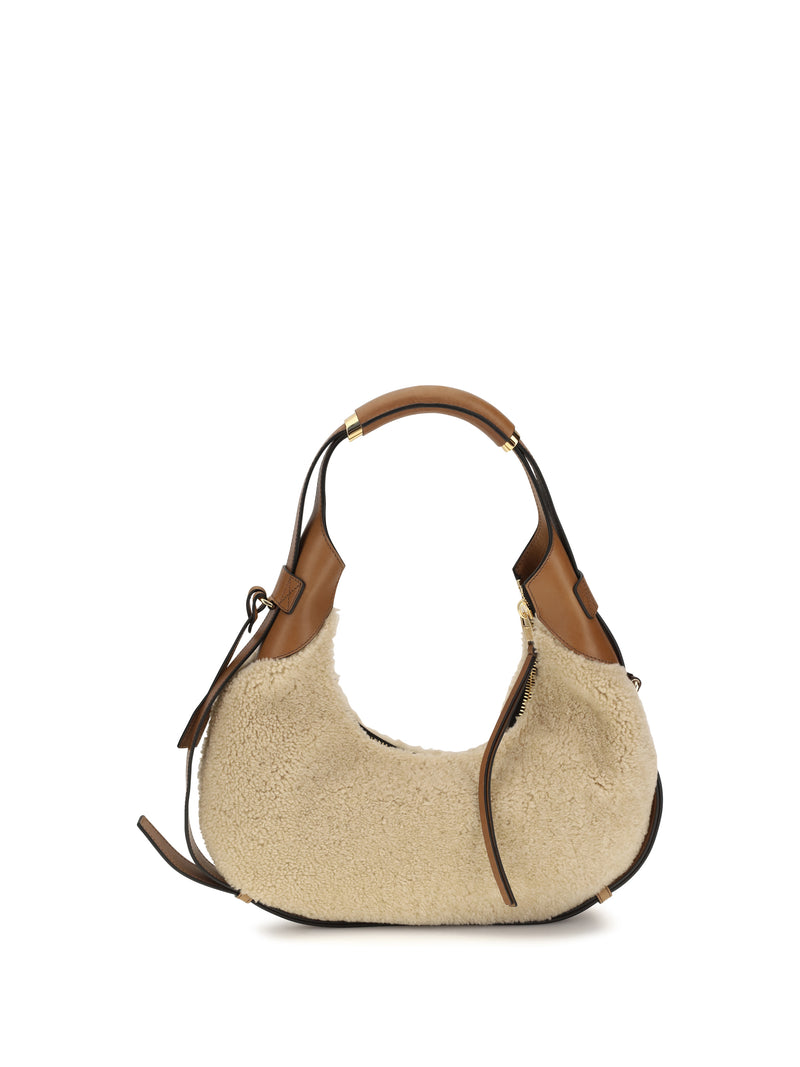 Moschino Moschino Medium Handle Me Hobo Shoulder Bag Beige - World Class Fashion
