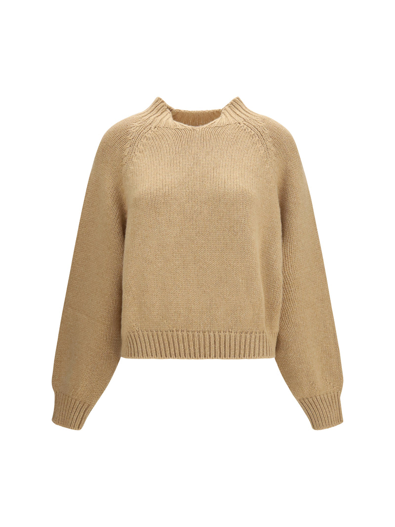 Khaite Khaite Cain Cashmere Sweater Biscotti - World Class Fashion