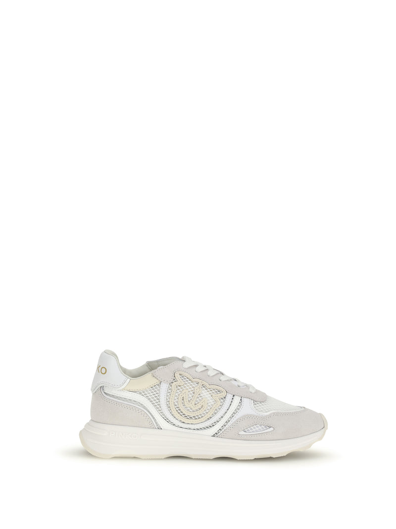 Pinko Pinko Leather Zoe Sneakers White Women - World Class Fashion