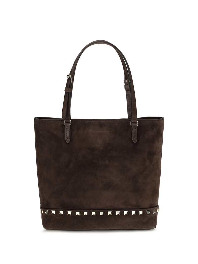 Valentino Garavani Valentino Garavani Small Rockstud Suede Tote Bag - World Class Fashion