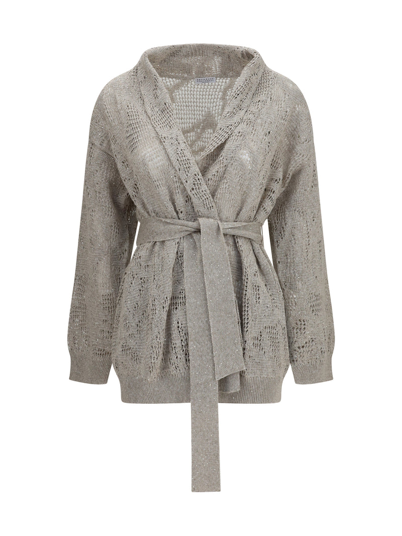 Brunello Cucinelli Brunello Cucinelli Cotton Linen Cardigan Beige Women - World Class Fashion