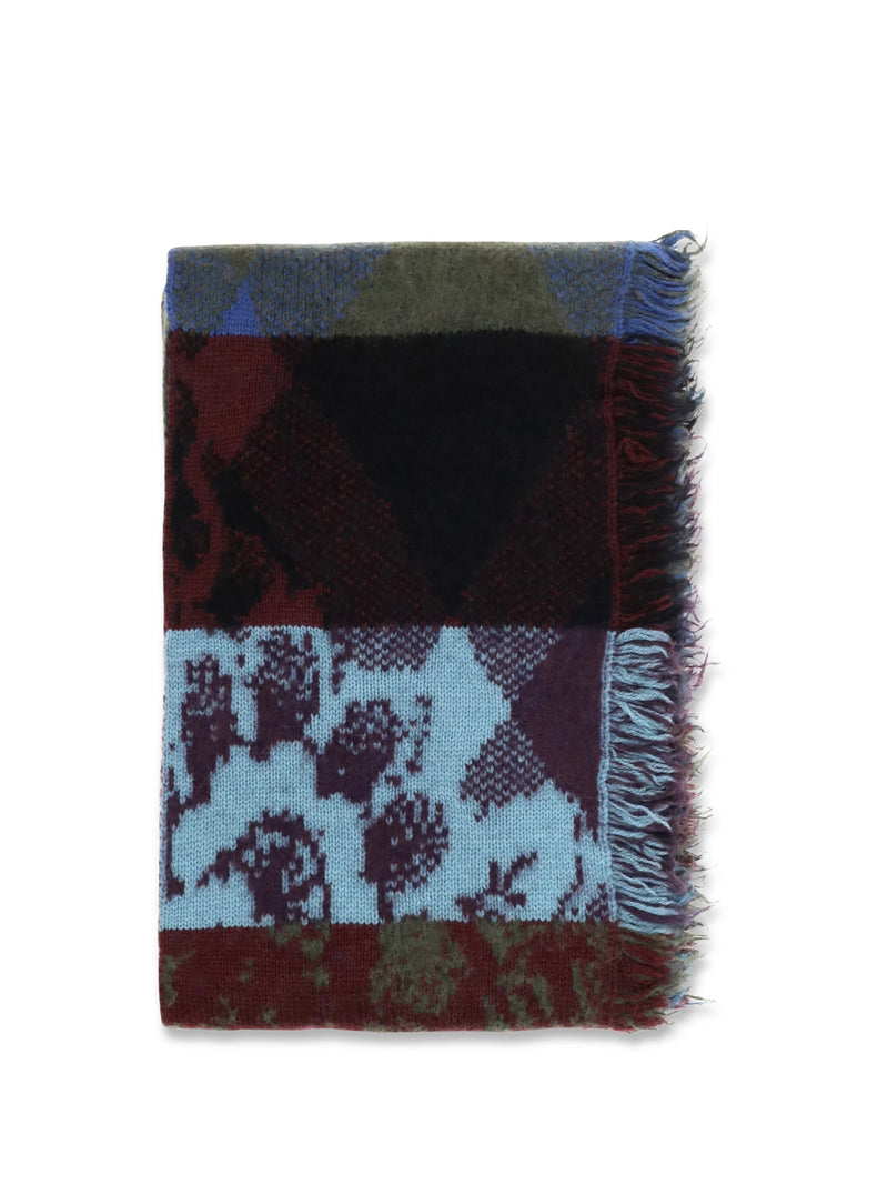 Dries Van Noten Dries Van Noten Mixed Print Fringed Scarf - World Class Fashion