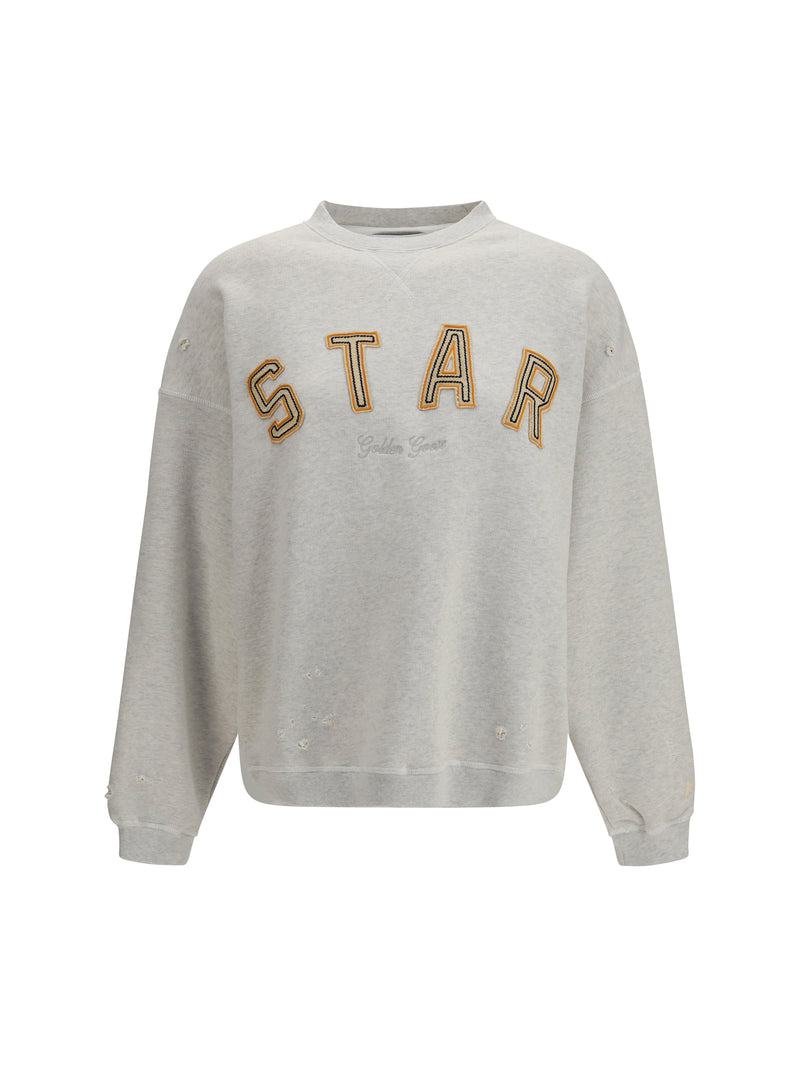 Golden Goose Golden Goose Sweatshirt Crewneck Vintage Gray Melange - World Class Fashion