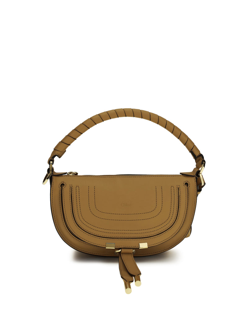 Chloe Chloé Marcie Mini Shoulder Bag Bleached Brown - World Class Fashion