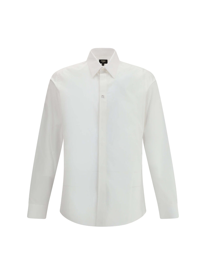 Fendi Fendi Men's Shirt with FF Detail White - World Class Fashion