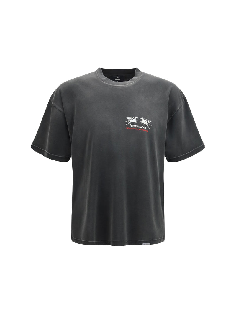 Represent Represent 24 Hour Service Graphic T-shirt Stained Black - World Class Fashion