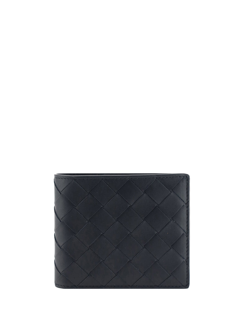 Bottega Veneta Bottega Veneta Iconic Intrecciato Wallet Black-Silver - World Class Fashion